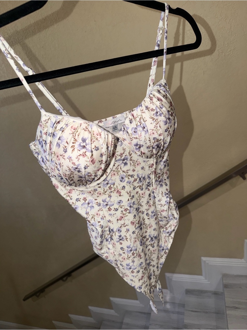 Vintage-Style Blashe Floral Bustier Bodysuit